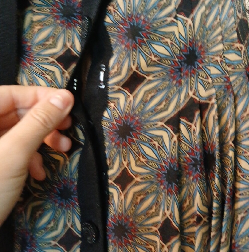 Beguile By Byron Lars Bohemian Multi-Pattern Maxi Skirt - Black & Multicolor - Picture 6 of 12